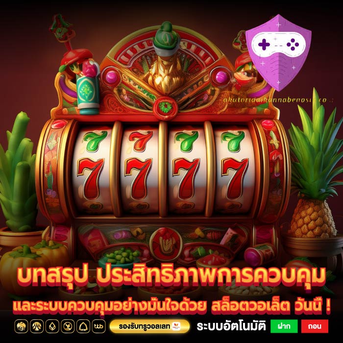 บทสรุป ประสิทธิภาพการควบคุมและระบบควบคุมอย่างมั่นใจด้วย สล็อตวอเล็ต วันนี้ !